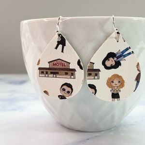 Schitt’s Creek vegan leather earrings, set 3 of 3